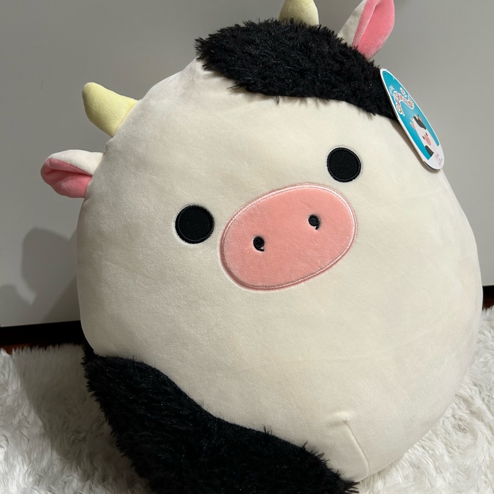 * RARE * Squishmallows ~ CONNOR ~ 16" Squishmallow Original Tag RARE ~ Black Cow